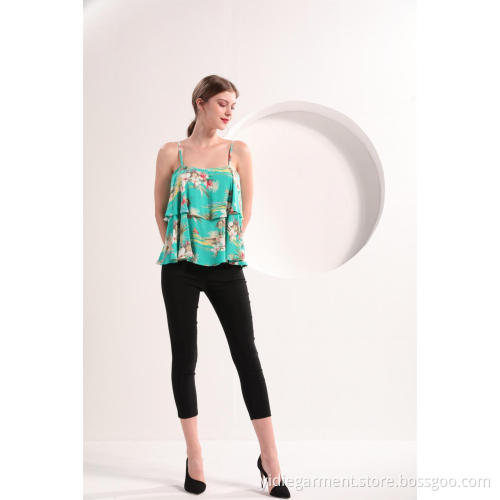 Women's Tiered Floral Print Top